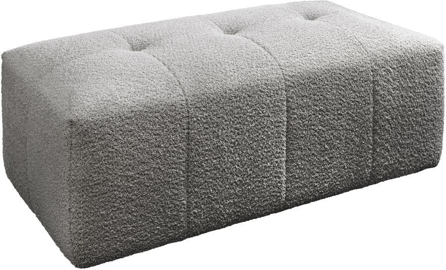 Invicta Interior Bank ROYAL 120cm veerkern bouclé grijs 44543