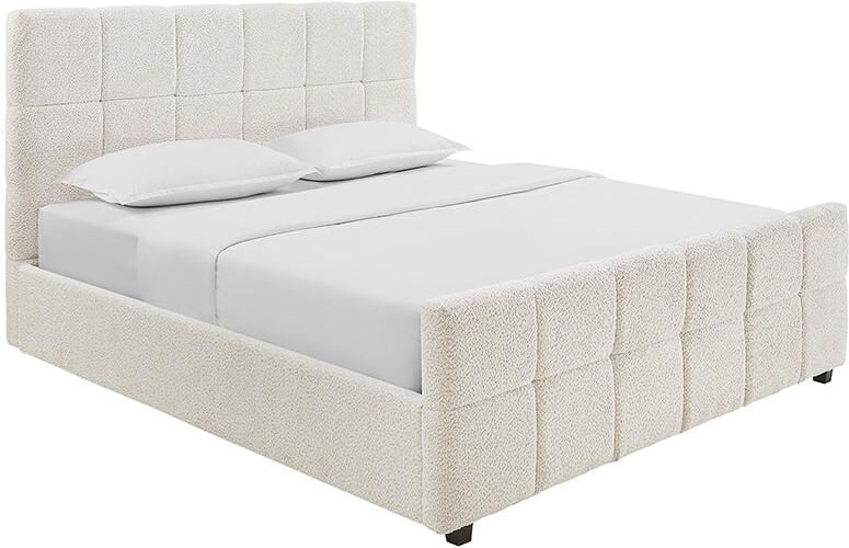 Invicta Interior Bed PRESTIGE 180x200cm crèmekleurig bouclé met opbergruimte 45922