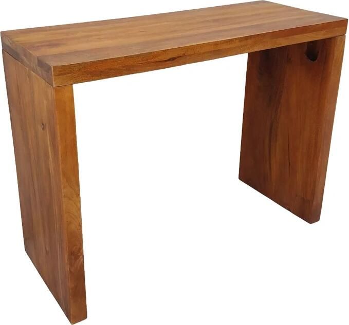 Invicta Interior Bureauafel MAKASSAR 100cm mangohout bruin honing afwerking 49533