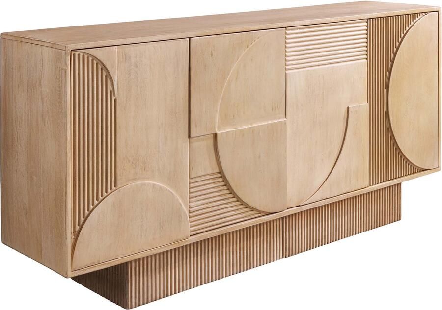 Invicta Interior Dressoir ART DECO 170 cm 3D mangohout naturel wit 46800