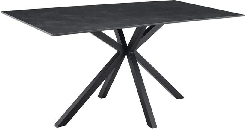 Invicta Interior Eettafel GALAXIE 160cm met sterre frame keramiek grijs