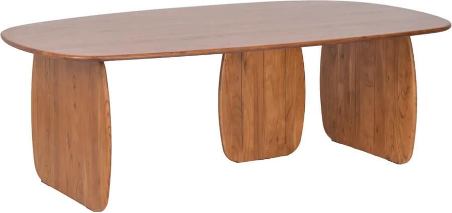 Invicta Interior Eettafel SCULPTURA 240cm ovaal sculptuur frame acacia hout bruin 49259