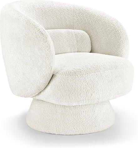 Invicta Interior Fauteuil BOSSA NOVA 360° draaibaar bouclé wit 43526