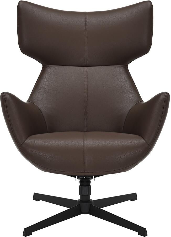 Invicta Interior Fauteuil VOGUE 360° draaibaar kunstleer bruin met zwart metalen frame 47720
