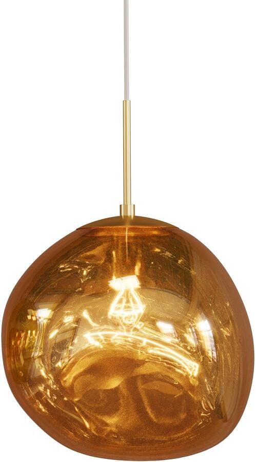 Invicta Interior Ronde hanglamp LIQUID DIAMOND 35cm goud glas stalen bollamp 46017