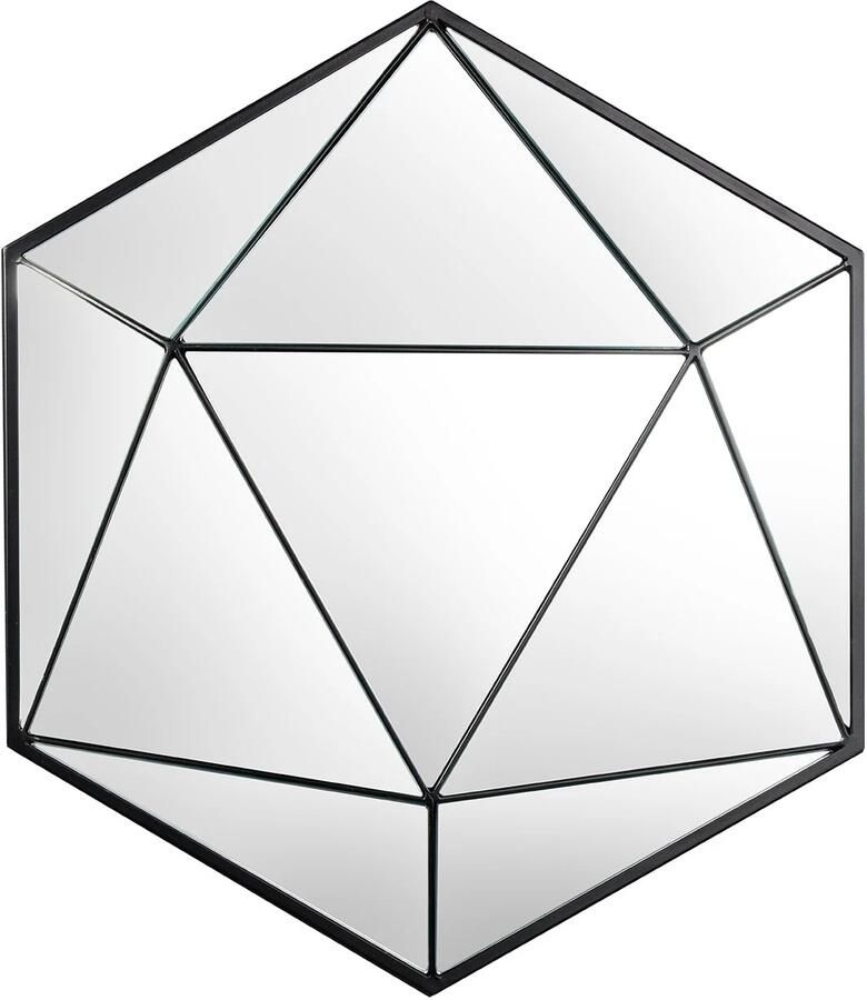 Invicta Interior Muurspiegel DIAMOND 60cm zwart 43824