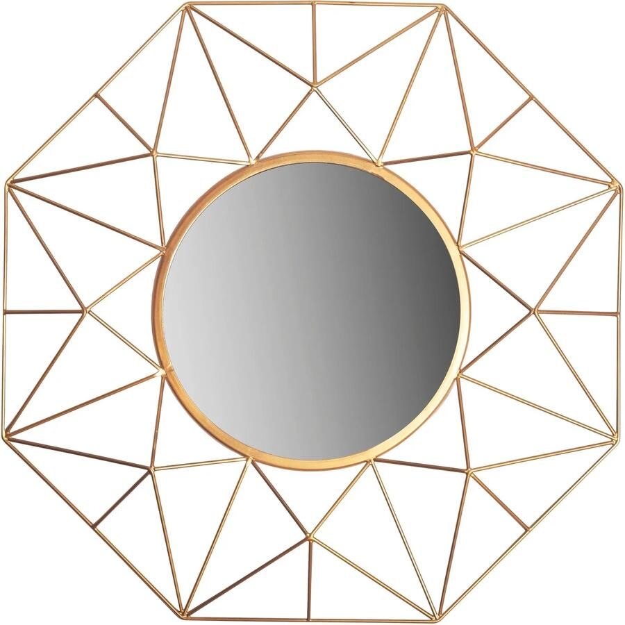 Invicta Interior Muurspiegel DIAMOND L 80cm ijzer goud 43733