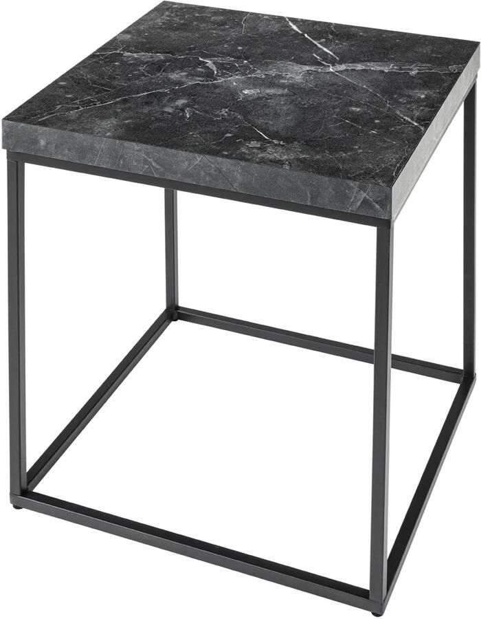 Invicta Interior Moderne bijzettafel ARCHITECTURE 45cm grafiet metalen frame 44758