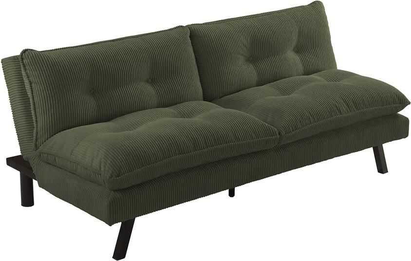 Invicta Interior Slaapbank COCOONING 190cm 3-zitter cord groen 48470