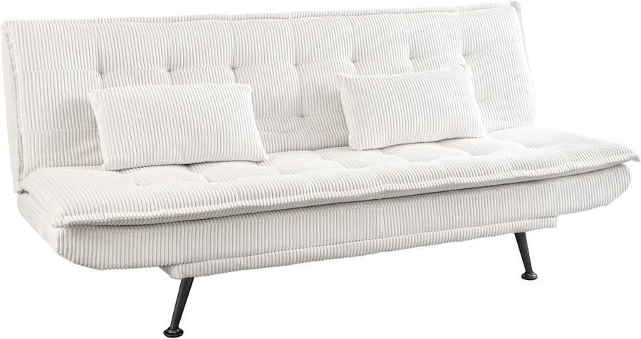 Invicta Interior Slaapbank JAZZ 195 cm 3-zits beige corduroy 47521