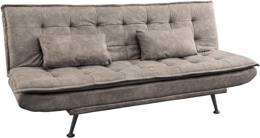 Invicta Interior Slaapbank JAZZ 195 cm 3-zits microvezel taupe 47526
