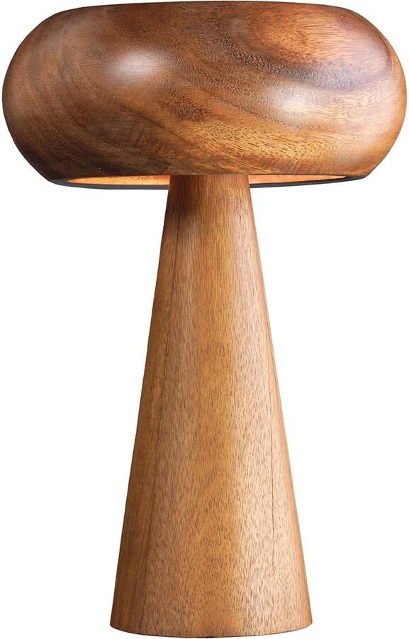 Invicta Interior Tafellamp ALVA 40 cm ijzer en acaciahout naturel 47027