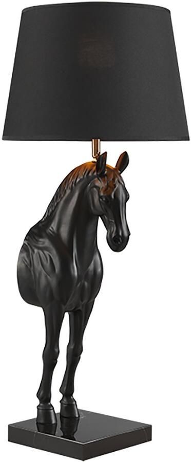Invicta Interior Extravagante tafellamp BLACK BEAUTY 75cm zwartgouden paardensculptuur 45665