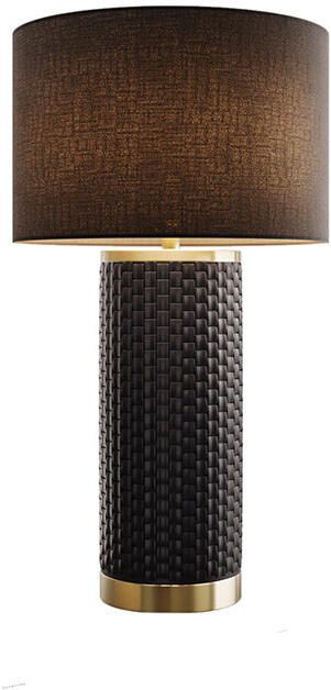 Invicta Interior Tafellamp ELEGANCIA 70 cm zwarte lampenkap keramiek zwart goud 46010-1-S - Foto 1