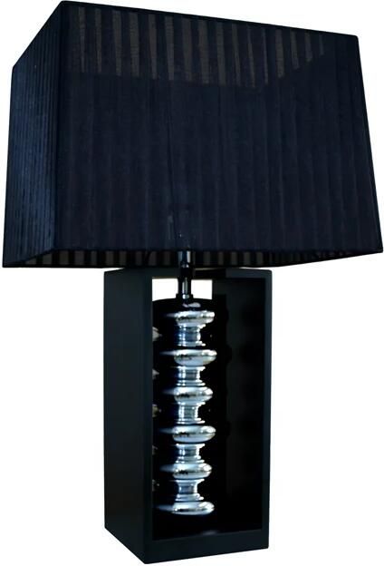 Invicta Interior Tafellamp GRACIA 55cm met verstelbare lampenkap zwart zilver 70022
