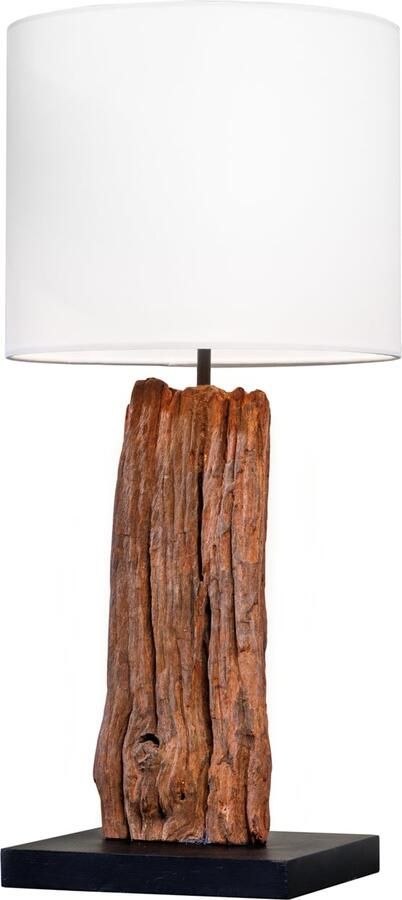 Invicta Interior Design tafellamp ROUSILIQUE 60cm natuurlijk wit rond drijfhout handgemaakt 43451 - Foto 2