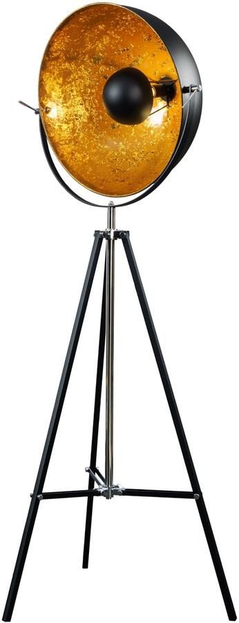 Invicta Interior Vloerlamp BIG STUDIO 170cm zwart bladgoud look industrieel design 18692 - Foto 2