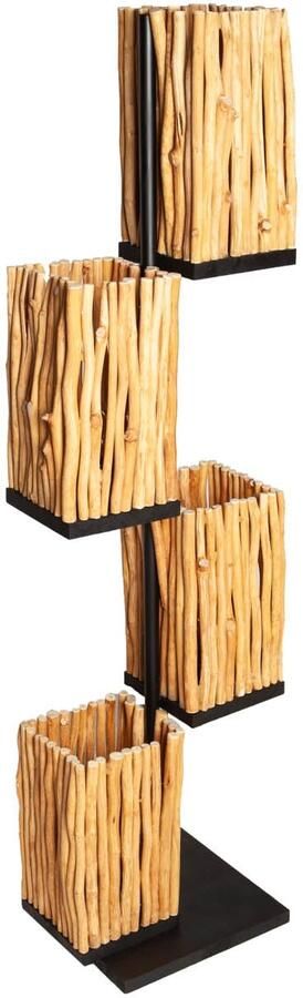 Invicta Interior Handgemaakte vloerlamp EUPHORIA 154cm longan hout met vier kappen 40504 - Foto 2