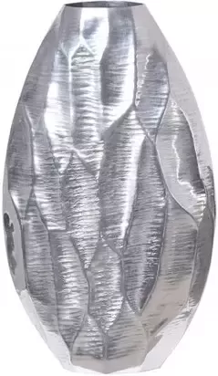 Invicta Interior Elegante vaas ORGANIC ORIENT 44cm zilver gehamerd ontwerp 41546 - Foto 2
