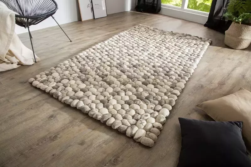 Invicta Interior Vloerkleed Organic Grijs Vilt 200x120cm 38254