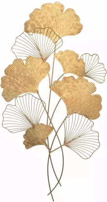Invicta Interior Elegante wanddecoratie GINKGO 110cm goud in filigrane bladvorm 41272 - Foto 2
