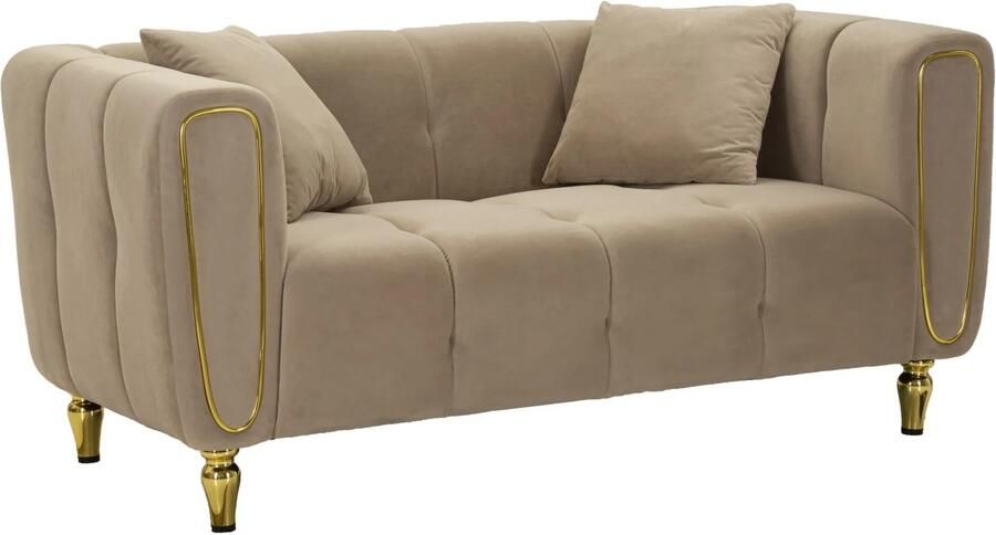 Mauro Ferretti BANK ALMA GRIJS MET KUSSENS CM 155X81X71