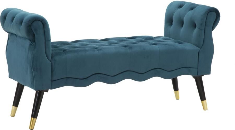 Mauro Ferretti BANKJE PARIJS TEAL GOUD CM 120X40X60