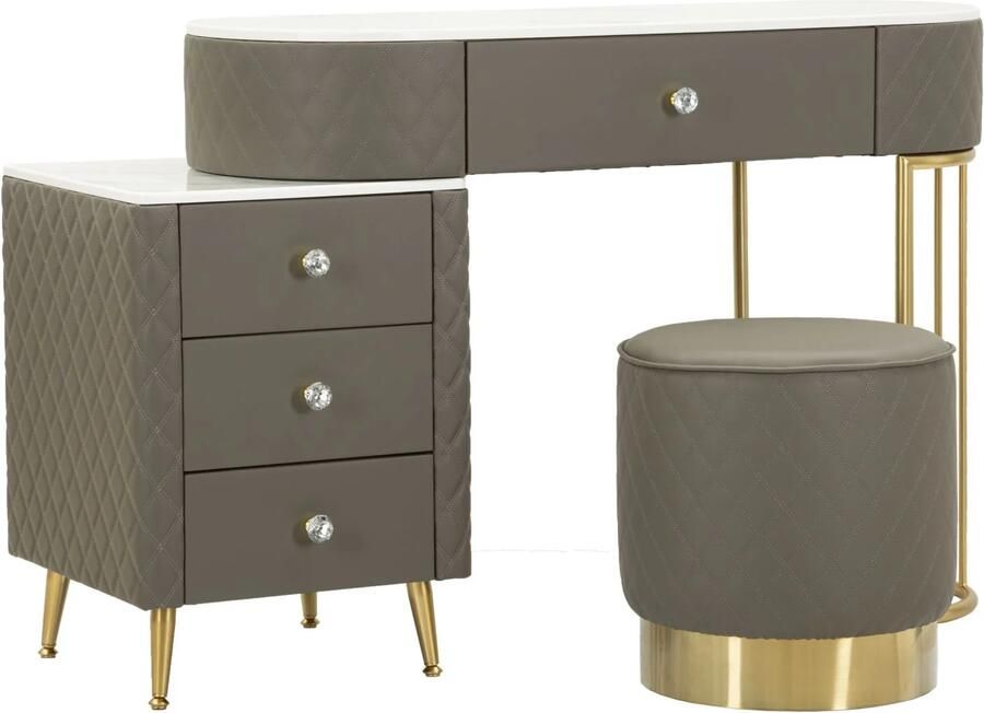 Mauro Ferretti BED BUREAU SHARON GRIJS MET KRUK CM 120X40X75 (AFMETING KRUK Ø36X39)