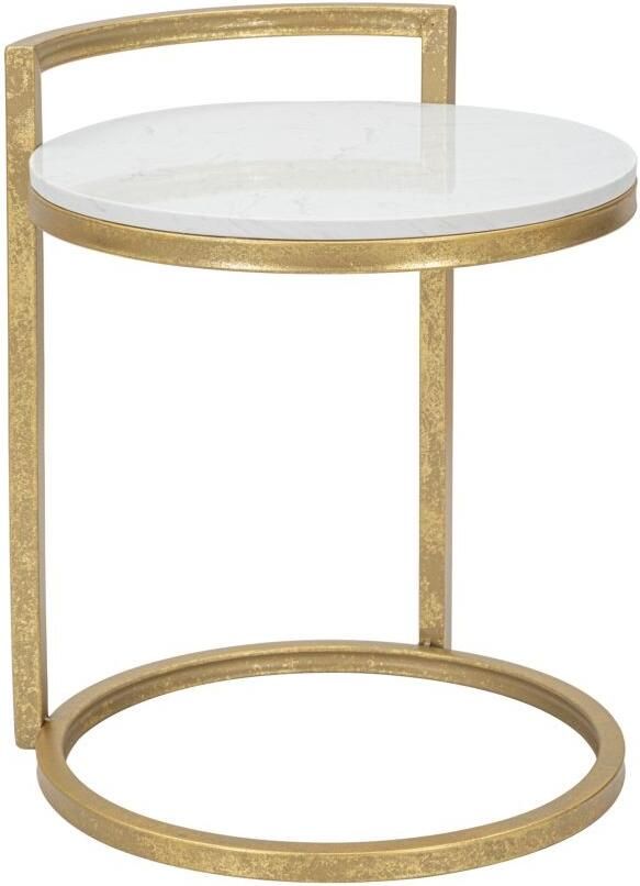 Mauro Ferretti BIJZETTAFEL ROND MARMER CM 40X43X50