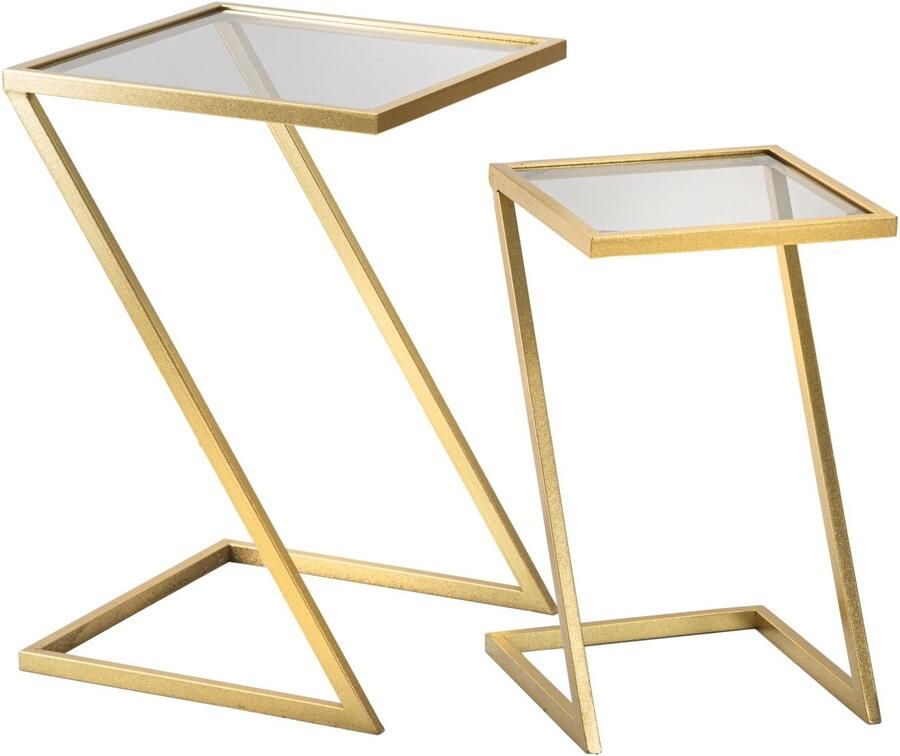 Mauro Ferretti BIJZETTAFEL Z SET2PC CM 40X40X60-30X30X50