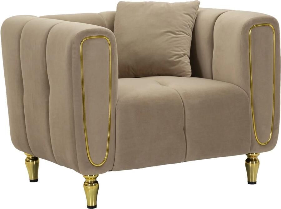 Mauro Ferretti FAUTEUIL ALMA GRIJS MET KUSSEN CM 97X81X71