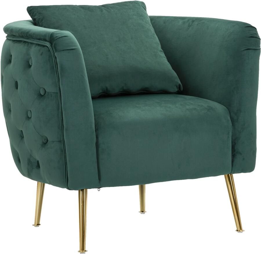 Mauro Ferretti FAUTEUIL BUCAREST GROEN CM 76X74X73