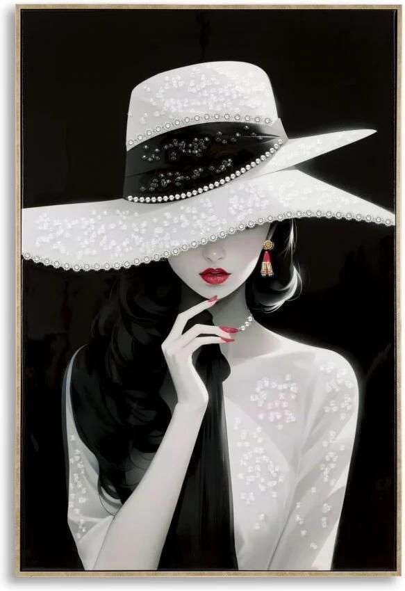 Mauro Ferretti GESCHILDERD OP DOEK GELAKT MARTY MET LIJST -H- CM 62X4X92