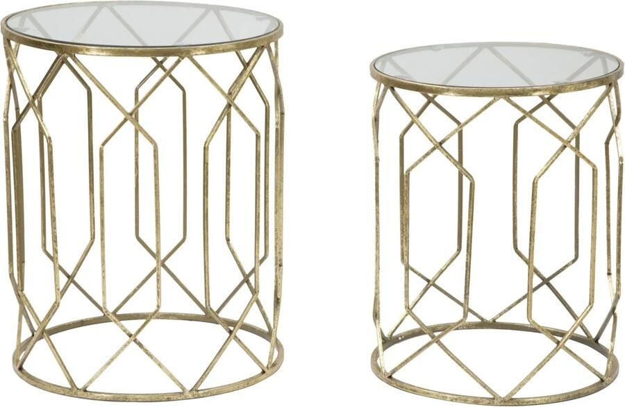 Mauro Ferretti KLEINE TAFELS TUNISI PAAR Ø 42X53-38X47