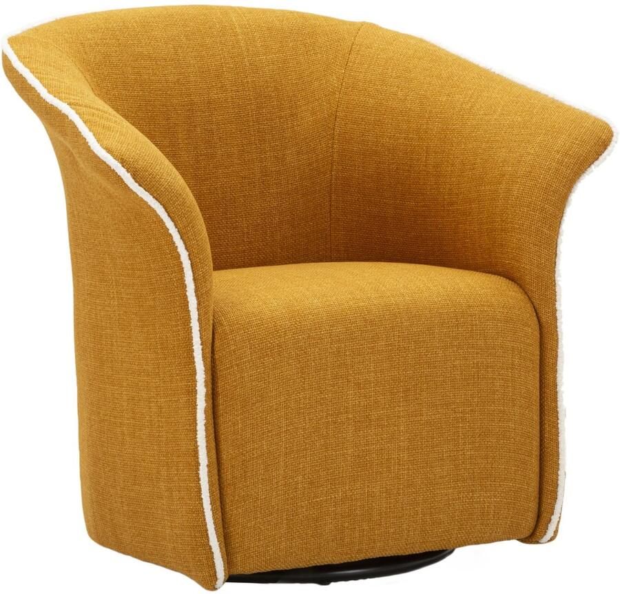 Mauro Ferretti SENAPE SIENA DRAAIFAUTEUIL CM 83 5x66x80 (ZITHOOGTE: CM 42 )