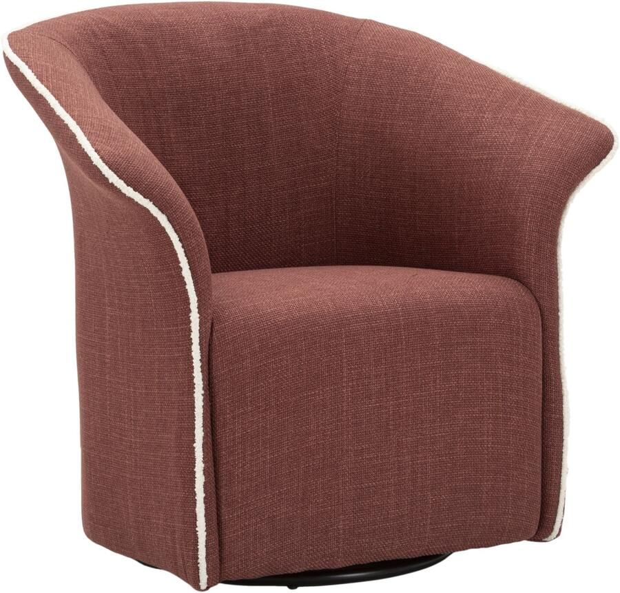 Mauro Ferretti SIENA DRAAIFAUTEUIL BORDEAUX CM 83 5x66x80 (ZITHOOGTE CM 42)