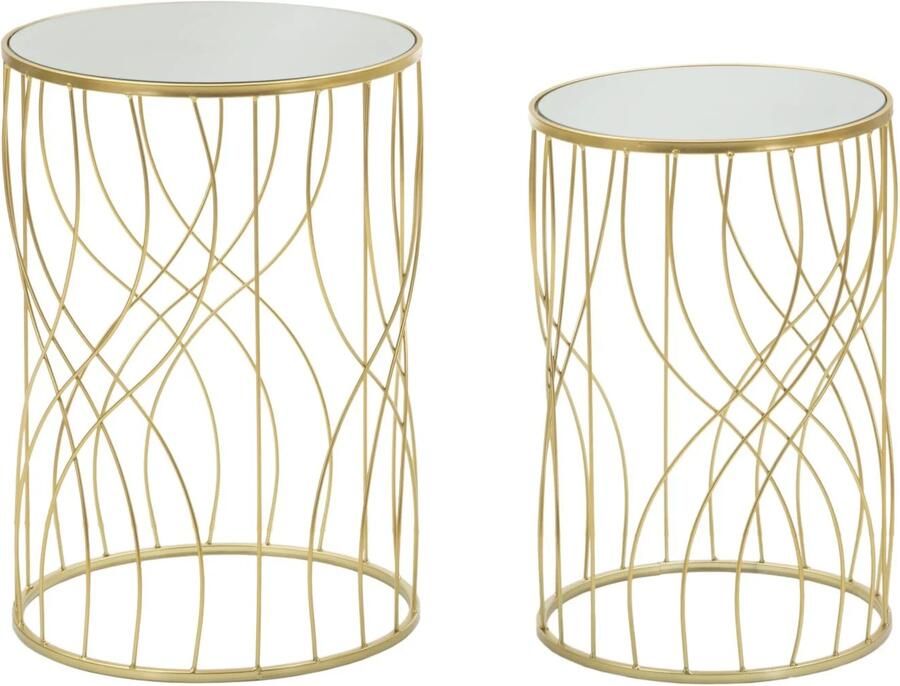 Mauro Ferretti TAFEL LIGNE SET 2ST CM Ø 38X55-33X50