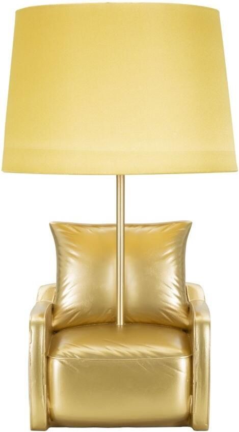 Mauro Ferretti TAFELLAMP MIDCENTURY GEEL CM Ø 26X46