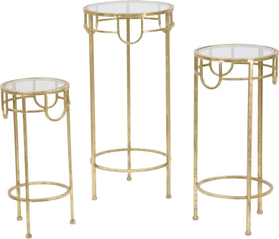 Mauro Ferretti TV-HOUDER GOUD SET VAN 3 STUKS CM Ø 33X70 -28X60-23X50