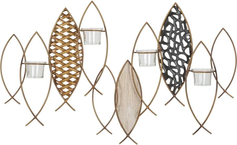 Mauro Ferretti VIS MUUR KANDELAAR CM 66X9X40 5