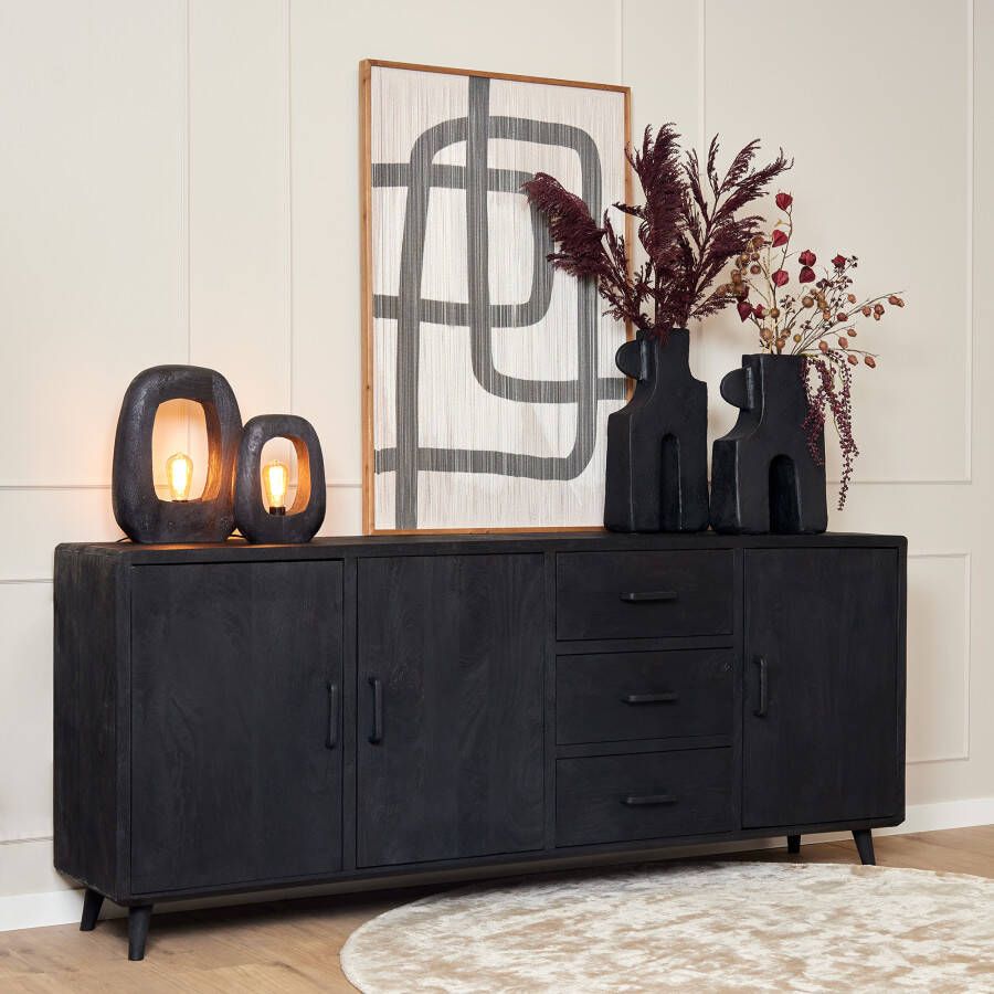 Starfurn Dressoir Omaha Black | 220 cm|STF-12556