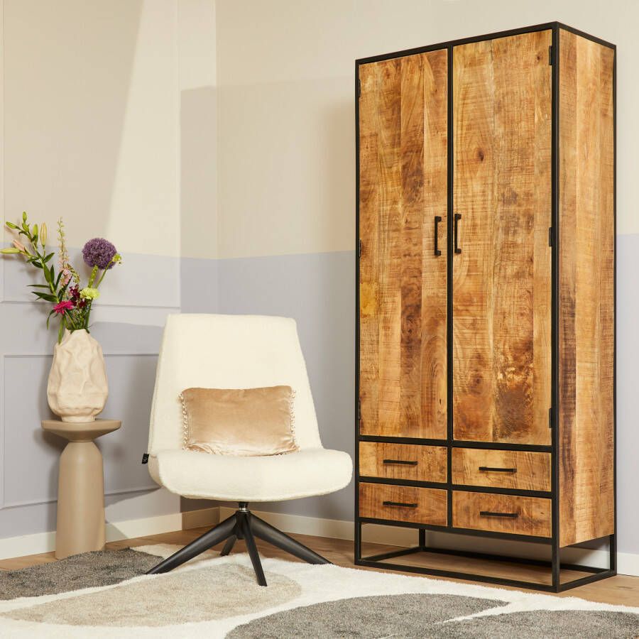 Starfurn Kabinet Denver | Mangohout en staal | 90 cm|STF-3012
