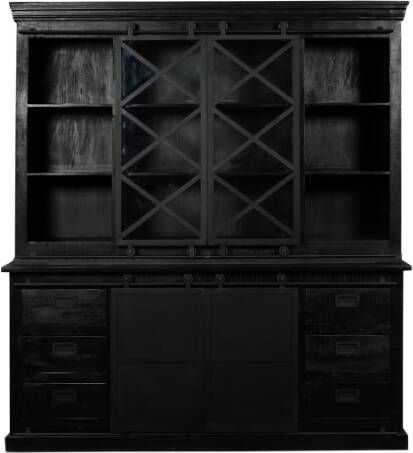 Starfurn Vitrinekast Fresno Black XXL|STF-706