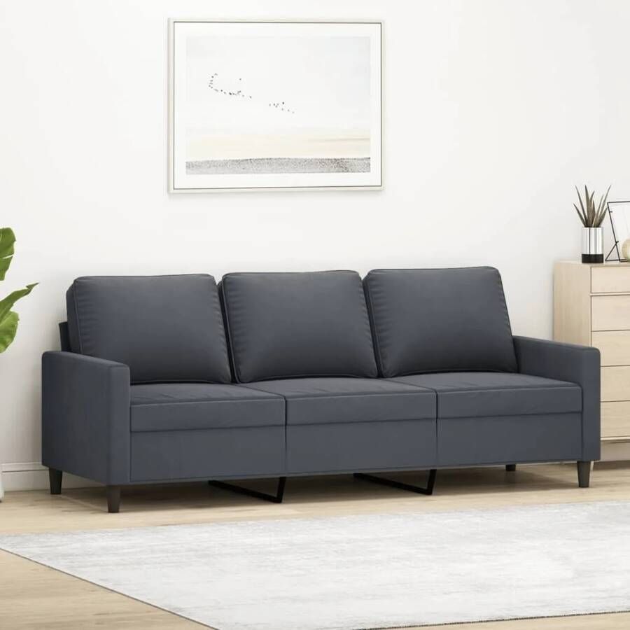 Vida XL vidaXL Driezitsbank 180 cm fluweel donkergrijs-VXL-359540 - Foto 3