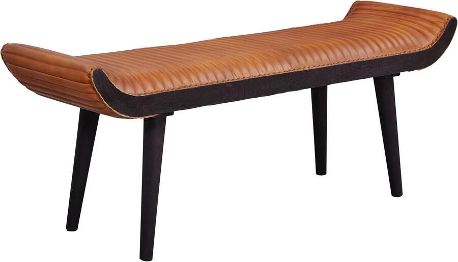 Wohnling Bank leer bruin 125 cm breed