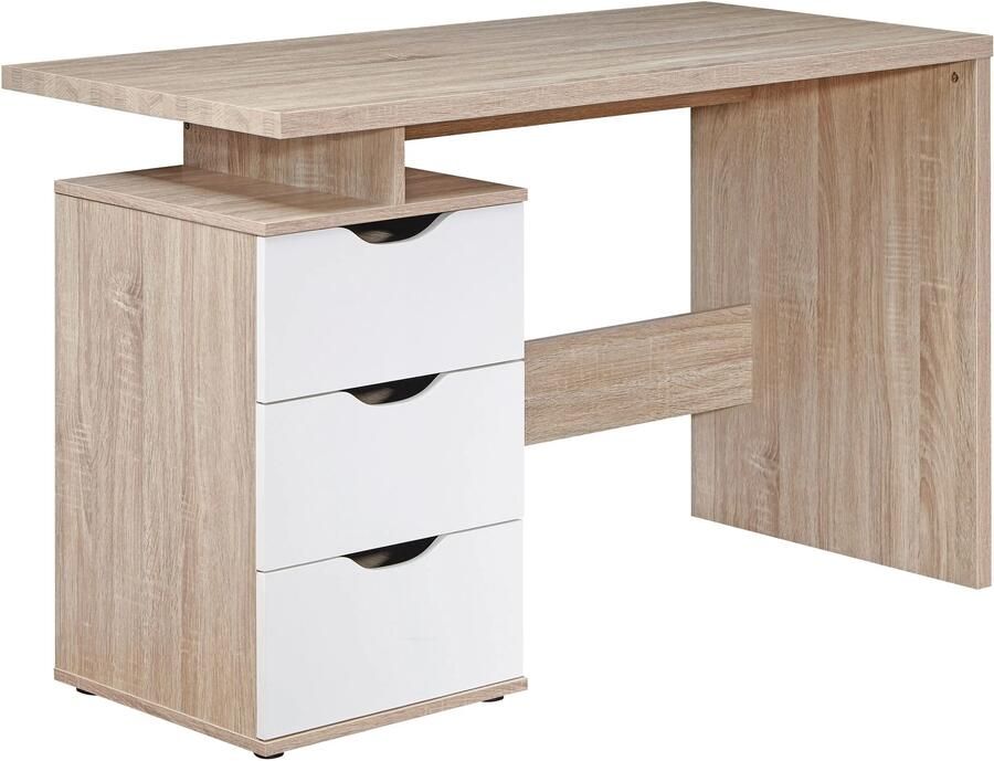 Wohnling Bureau MASSA wit 120 cm breed - Foto 2