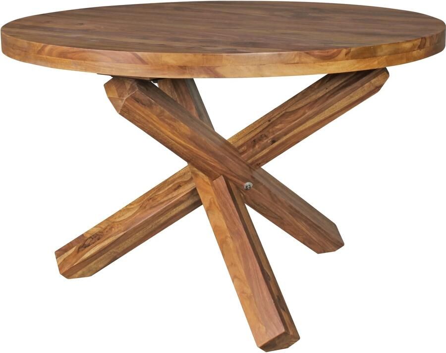 Wohnling Eettafel rond bruin 120 cm diameter - Foto 2