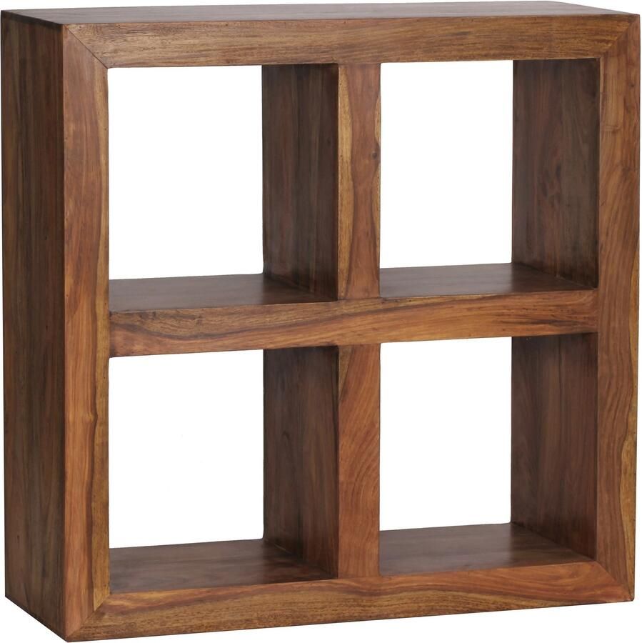Wohnling Open kast sheesham 82 cm hoog 4-laags