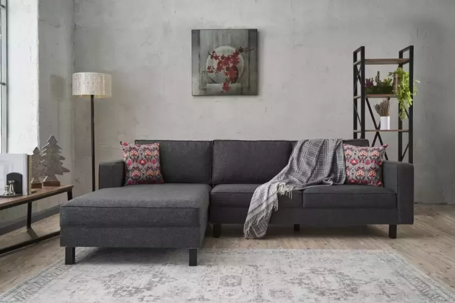 Atelier Del Sofa Hoekbank Kale Linen links Anthracite SKU: 825BLC2719