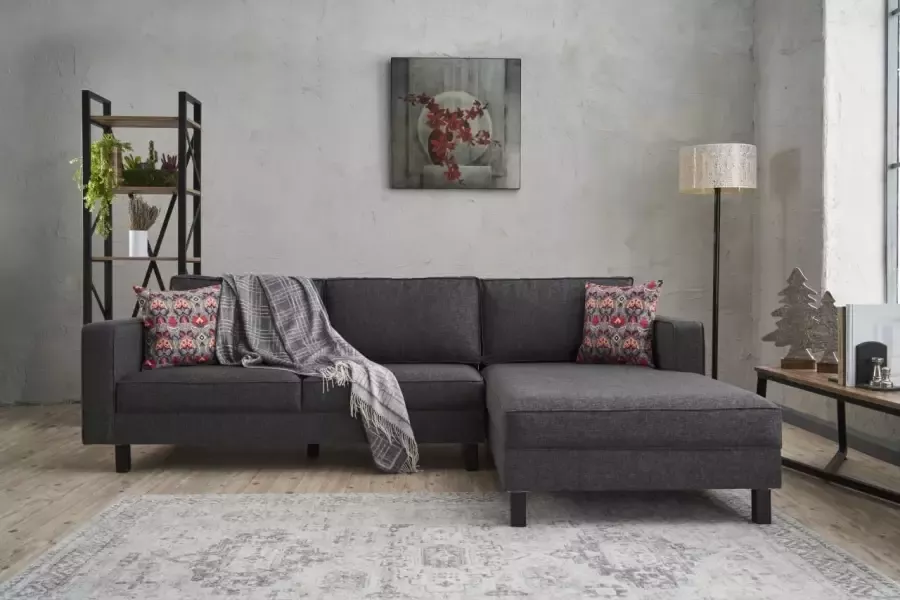 Atelier Del Sofa Hoekbank Kale Linen rechts Anthracite SKU: 825BLC2718